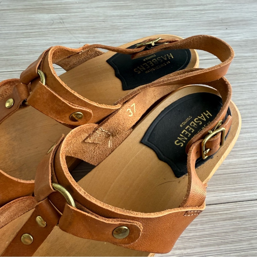 Swedish Hasbeens platform sandals - sz 37 - Picture 3 of 5